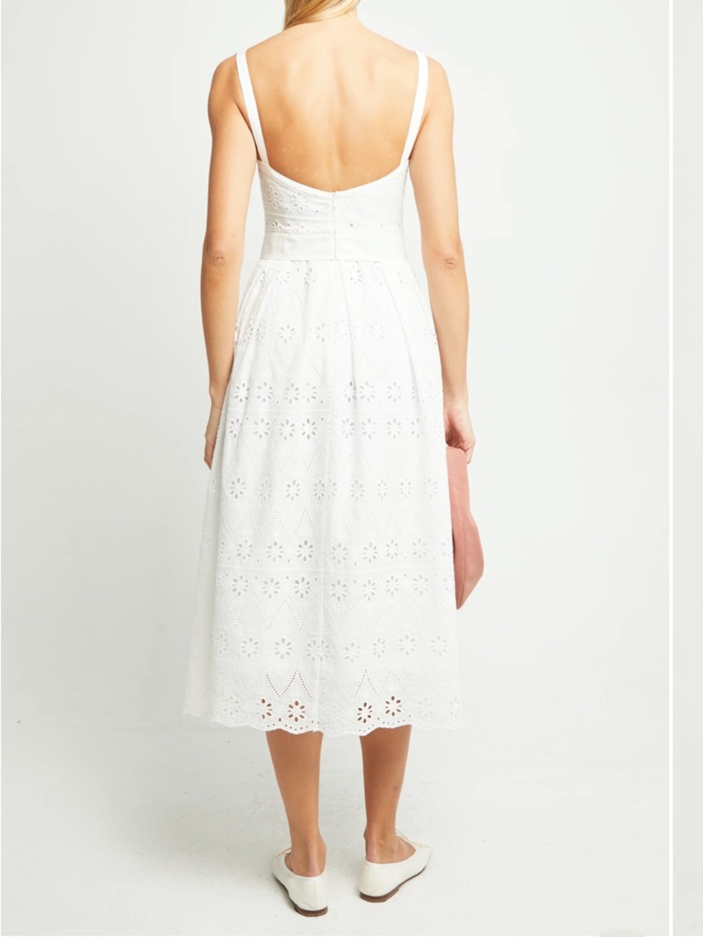 Ted Baker White Eyelet Sundress - Elegant Women's Dress - Picture 2 of 4